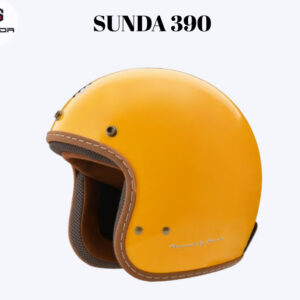 Sunda 390 Nón 3/4 không kính kiểu dáng classic Lot 3s tháo giặt