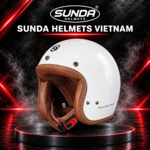 Sunda 390 Nón 3/4 không kính kiểu dáng classic Lot 3s tháo giặt
