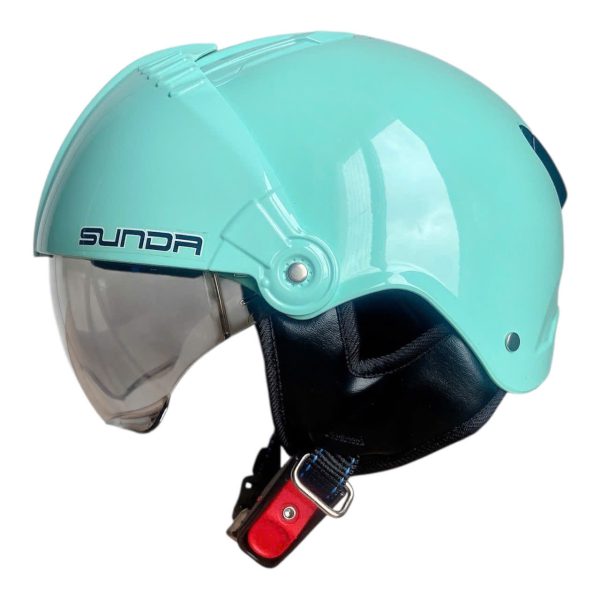 Sunda 135D Nón bảo hiểm nửa đầu kính ẩn lót tháo giặt - Ảnh 4