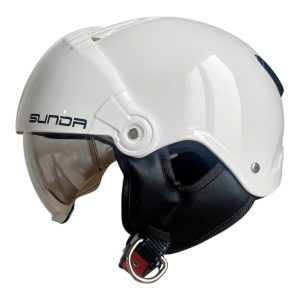 Sunda 135D Nón bảo hiểm nửa đầu kính ẩn lót tháo giặt