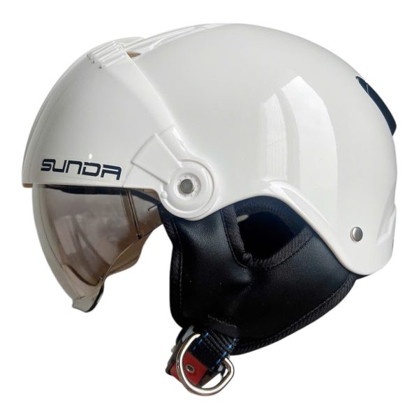 Sunda 135D Nón bảo hiểm nửa đầu kính ẩn lót tháo giặt