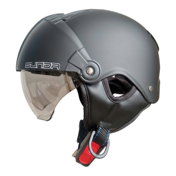 Sunda 135D Nón bảo hiểm nửa đầu kính ẩn lót tháo giặt - Ảnh 7