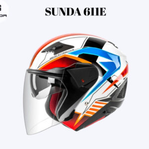 Sunda 611E Tem (New Graphics) - Nón bảo hiểm 3/4 2 kính cao cấp
