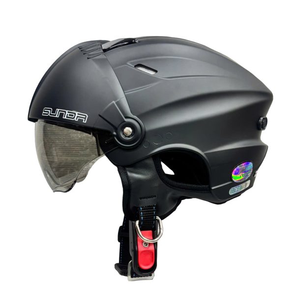 Sunda 125BE Nón bảo hiểm nửa đầu kính ẩn lót tháo giặt tiện lợi - Ảnh 3