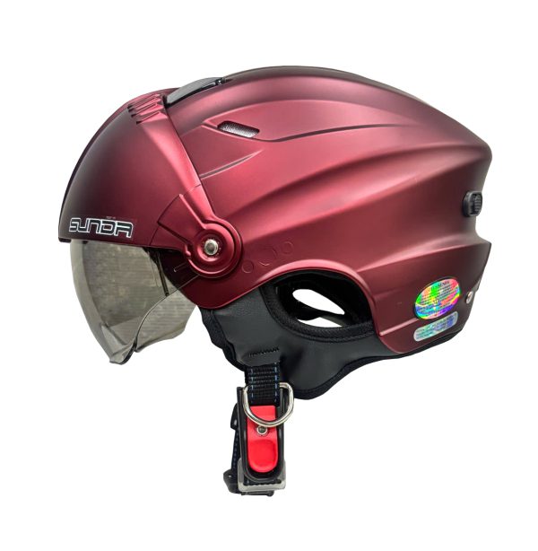 Sunda 125BE Nón bảo hiểm nửa đầu kính ẩn lót tháo giặt tiện lợi - Ảnh 2
