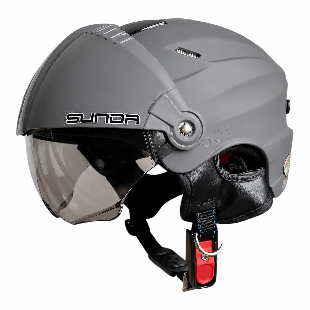 Sunda 125BE Nón bảo hiểm nửa đầu kính ẩn lót tháo giặt tiện lợi - Ảnh 5