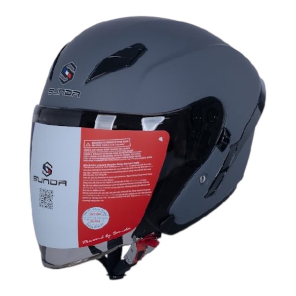 SUNDA 631A TRƠN - NÓN 3/4 2 KÍNH CAO CẤP - Ảnh 9