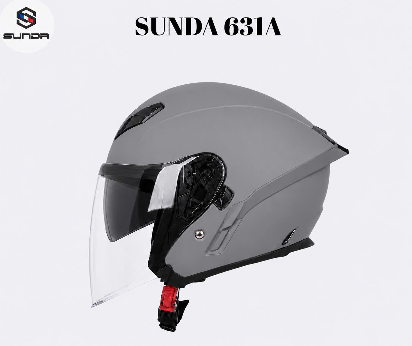 SUNDA 631A TRƠN - NÓN 3/4 2 KÍNH CAO CẤP - Ảnh 6