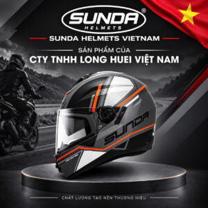 Sunda 823 Tem (New Graphics) - Nón fullface 2 kính lót tháo giặt tiện lợi